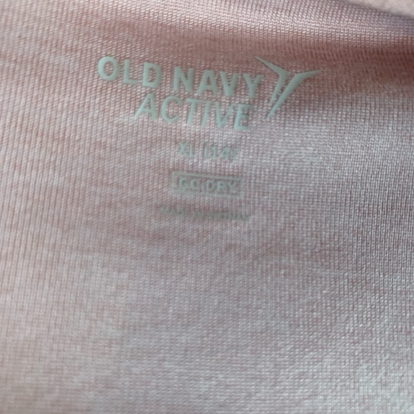 Old Navy Shirt Girls XL 14 Crossover Back Pink Go-Dry Athleisure Long Sleeve - Picture 7 of 8